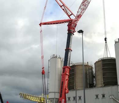 LTM1500-Arbeiten im Hafen-Kranlogistik-Frankfurt
