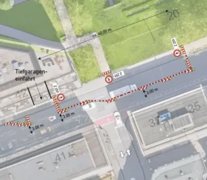 LLW-Ladekran Kranarbeiten Autodienst West Einsatzplanung Kranstudie