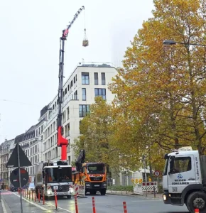 LKW-Ladekran mieten Palfinger Kran Hebearbeiten Transport Autodienst West
