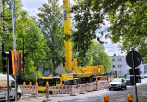 Montage Richtfunk Verkehrstechnik Frankfurt Börse